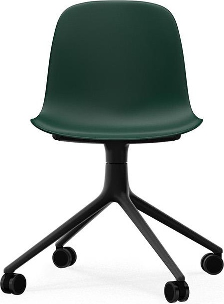 605009 Кресло Swivel 4W Black Aluminium / Green Normann Copenhagen Form - Вид №1