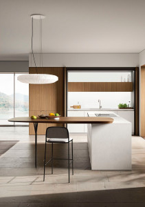 Встроенная кухня с полуостровом