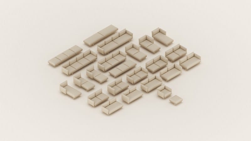 4-местный тканевый садовый диван Kettal Boma ARCH-00132248 - Вид №4