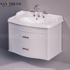 Тумба с ящиком подвесная под раковину AR864 белая