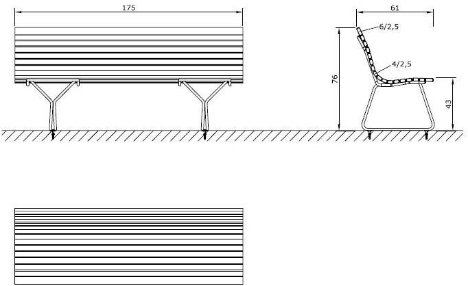 Euroform W Деревянная скамейка со спинкой  35, 35f  - Вид №6