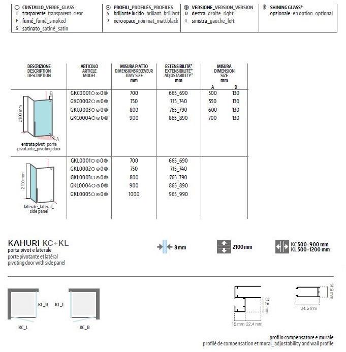 Glass1989 Угловая душевая кабина с поворотной дверцей Showering sun-id-1463224 - Вид №2