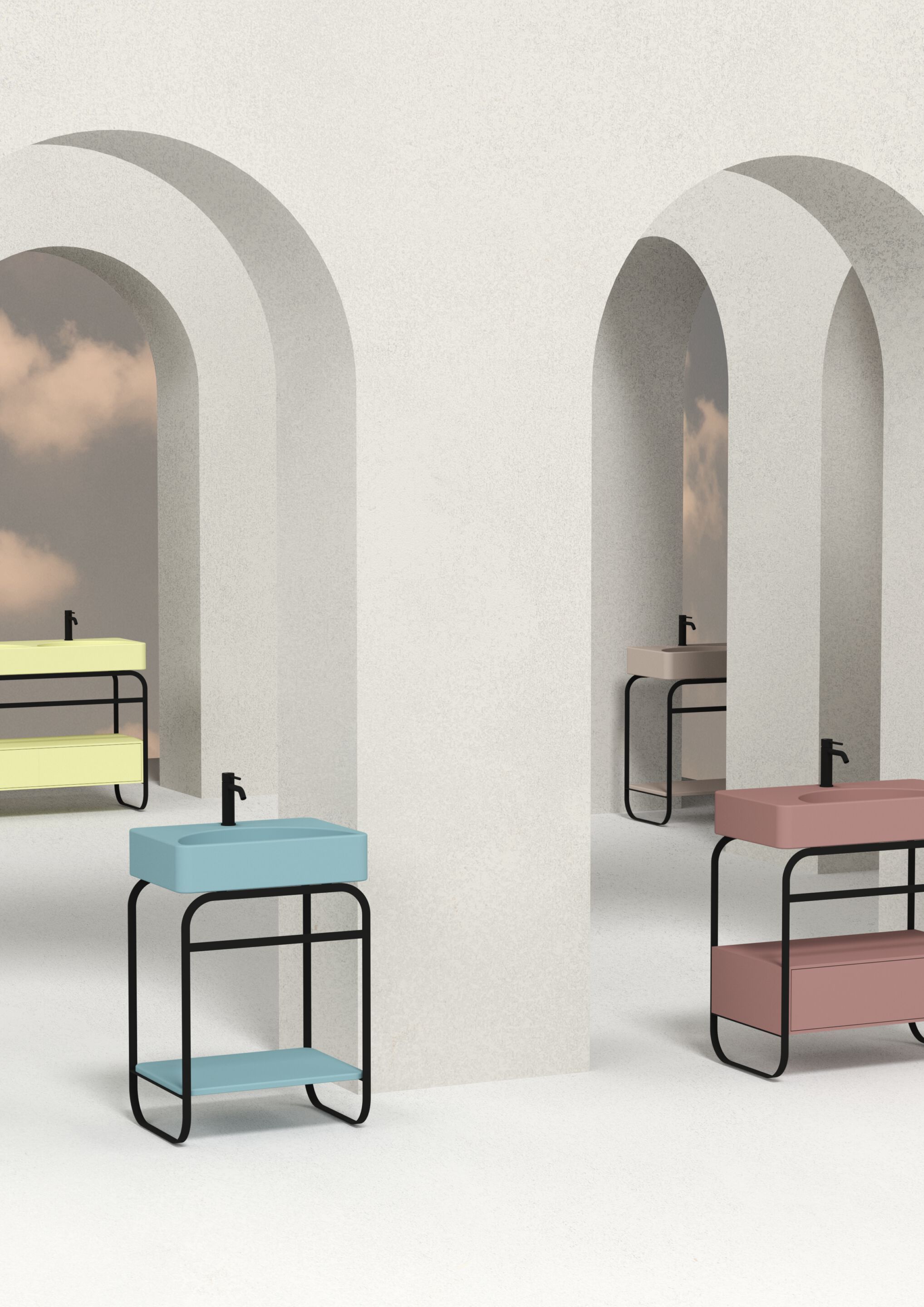 Керамическая раковина с одной столешницей Alice Ceramica Lunaris ARCH-00089088 - Вид №5