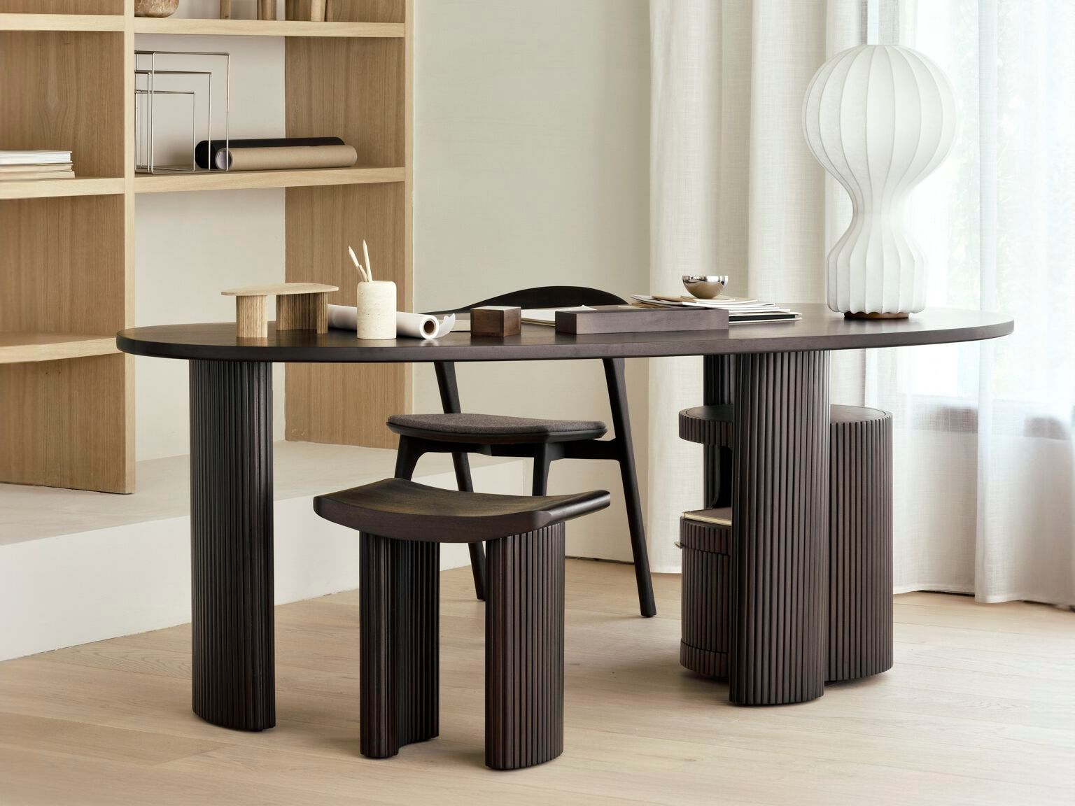 Дубовый стул с мягким сиденьем Ethnicraft Bok ARCH-00086405 - Вид №7