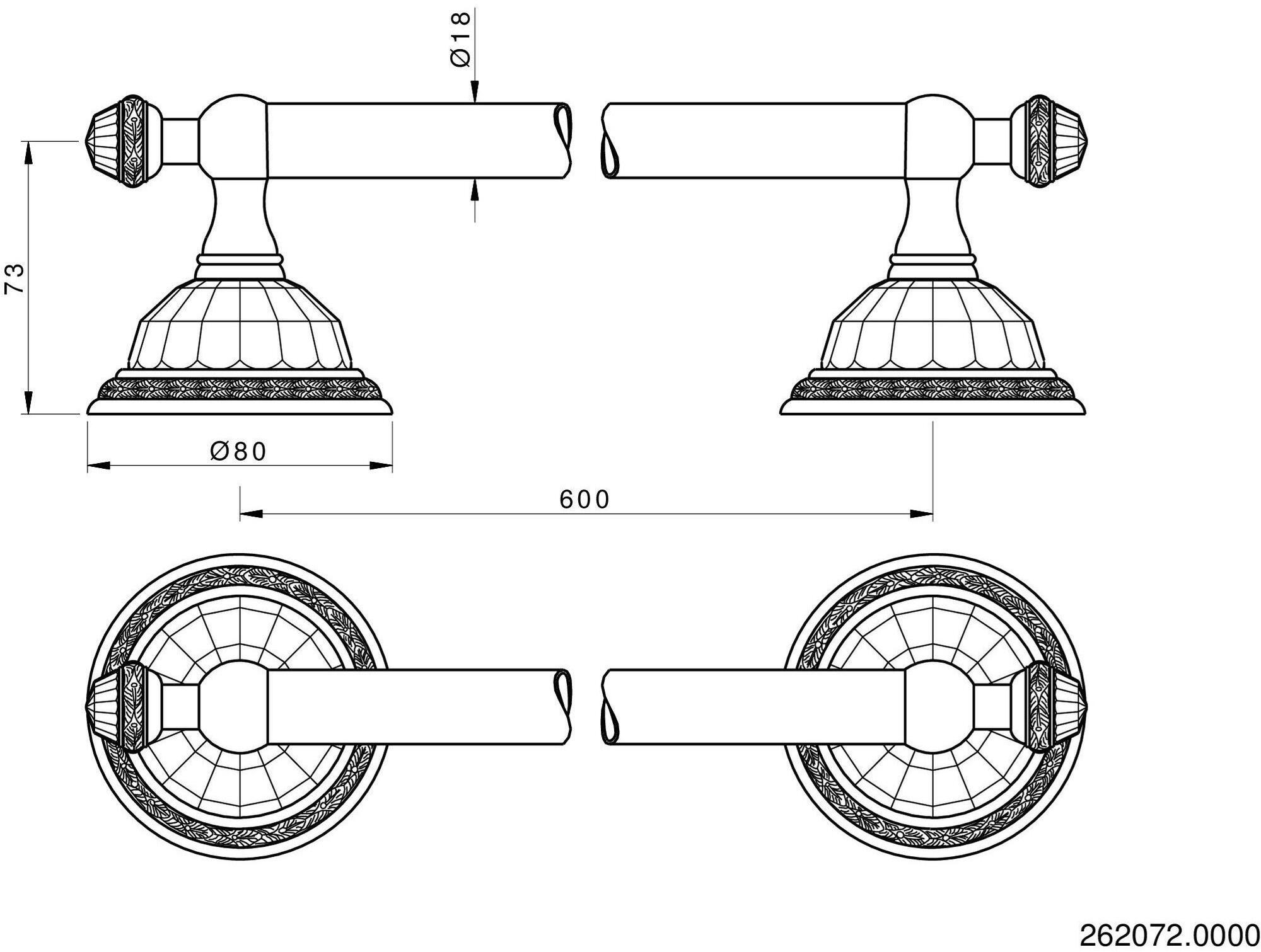 Bronces Mestre Вешалка для полотенец Boutique 262072.0000.50 - Вид №1