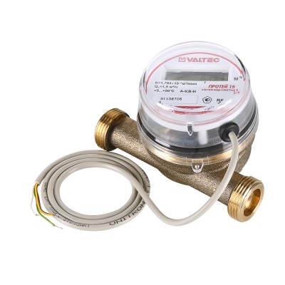 VLF-15U-LR Водосчетчик универсальный с проводными и беспроводными интерфейсами передачи данных Valtec 1/2", 110 мм, LoRa 