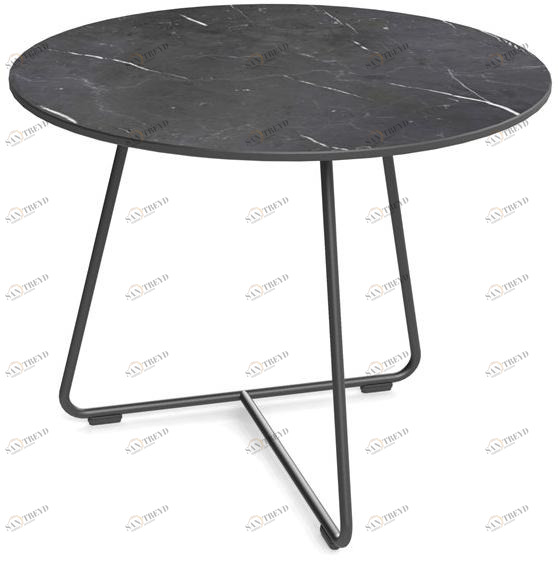 ZÜCO Круглый металлический журнальный столик и столешница из hpl Averio Av 245