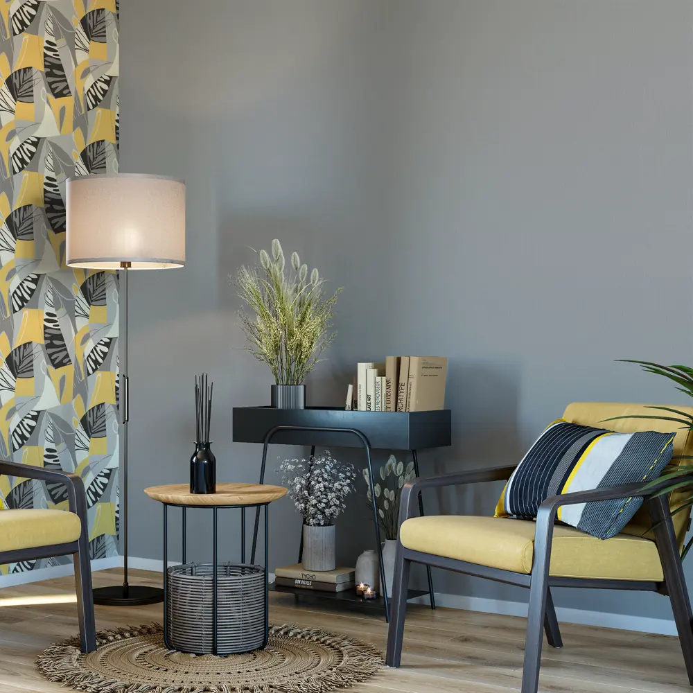 Обои флизелиновые Palitra Life Poezia темно-серые 1.06 м PL72633-40 STLM-2179016 - Вид №5