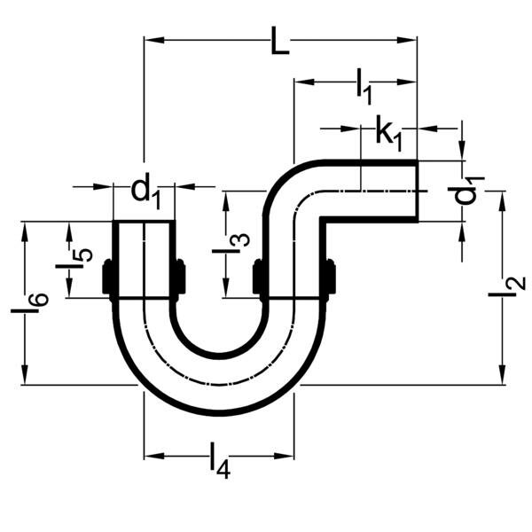 SANIT 121305050025 Универсальная сифона на выходе из ПЭ, с воротником рукава  - Вид №1