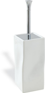 PR796(08-NE) Stil Haus Prisma, напольный керамический ёрш, цвет хром - черная керамика