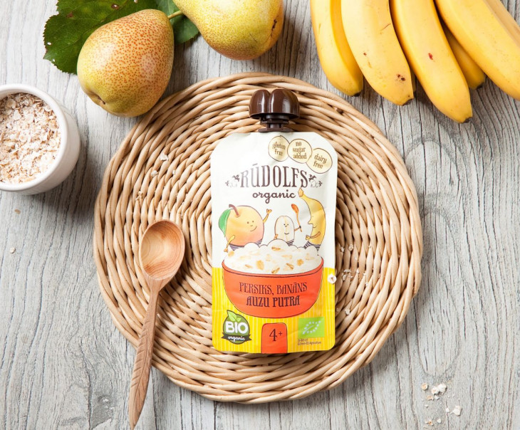 7136 Детское питание "Каша овсяная персик-банан" Вкусляндия 