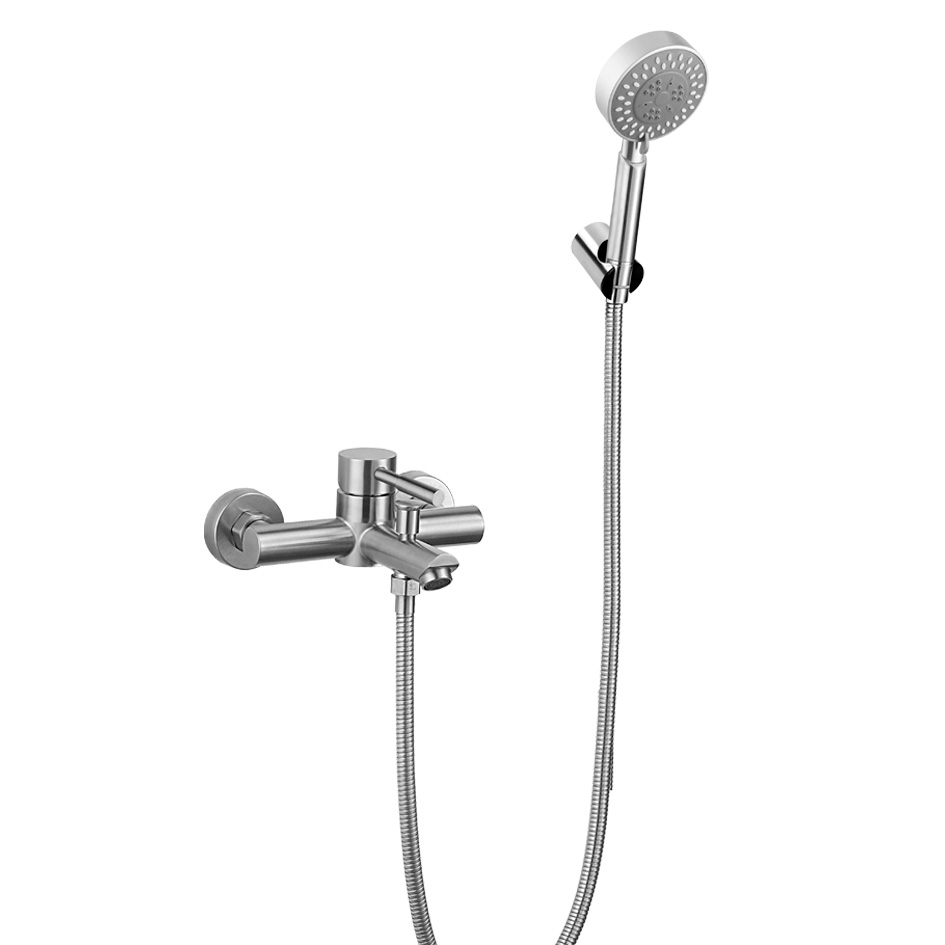 Смеситель д/ванны MELANA-610105 Tondo нерж.сталь, однорычажный, сатин, литой излив - Вид №3