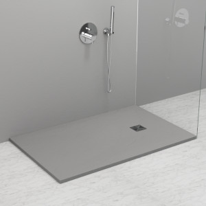 705959 Душевой поддон из минерального литья СЕРЫЙ МАТОВЫЙ в комплекте с сифоном, Kerasan DOCCIA Италия