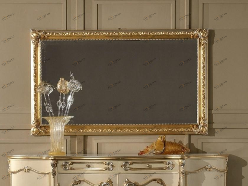 SCAPPINI & C Зеркало настенное прямоугольное сусальное золото и серебро 35th anniversary 2169