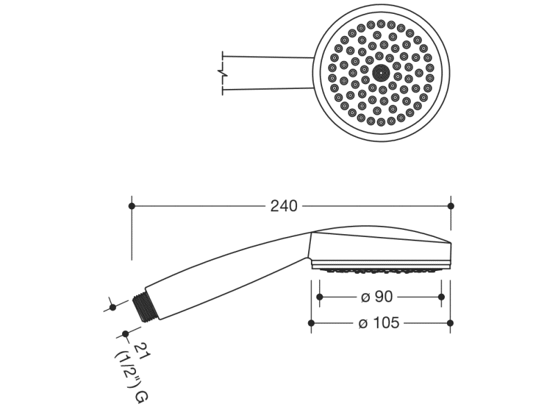 950.33.E031 ручной душ HEWI Universalprodukte  - Вид №1
