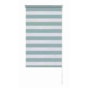Рулонная штора день-ночь MIAMOZA Петер 40×160 см бирюзовая в полоску 89411360