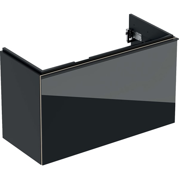 500.616.JK.2 Шкафчик для раковины Geberit Acanto, с одним выдвижным ящиком и одним внутренним выдвижным ящиком, с укороченным вылетом, с сифоном Geberit 