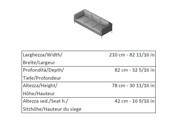 3-местный контрактный диван La Cividina Anytime ARCH-00149708 - Вид №5