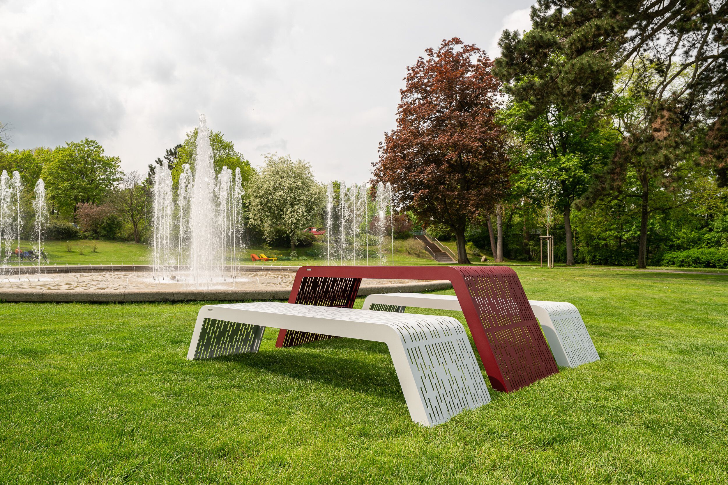 Стол и скамейка для общественных мест из нержавеющей стали BENKERT BANKE Chalidor ARCH-00092776 - Вид №4