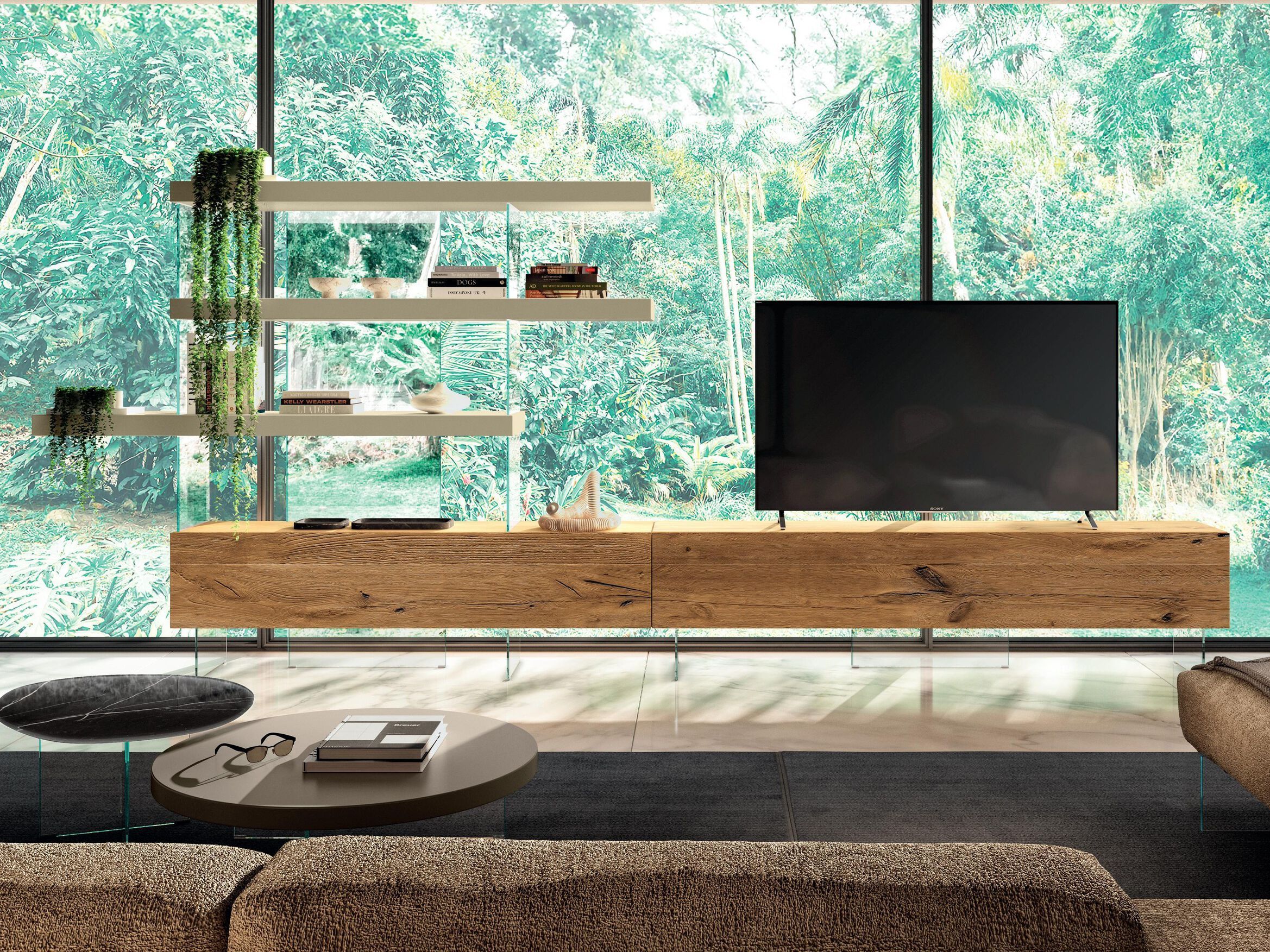 Отдельно стоящая стена из дерева и стекла Lago Air ARCH-00011001 - Вид №1