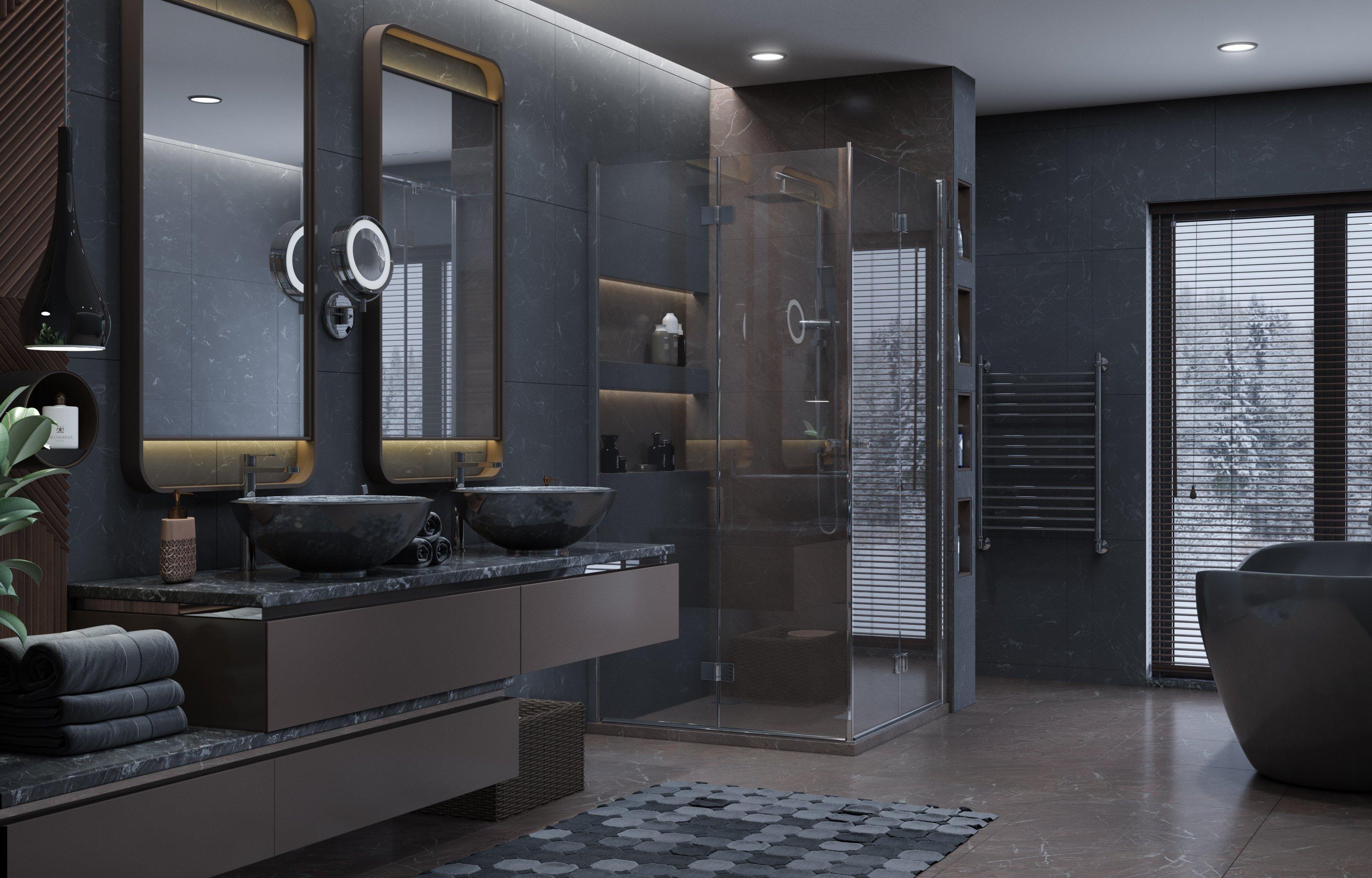 Душевое ограждение Ambassador Diamond 12011109 (900x900x2000), 1 место - Вид №1