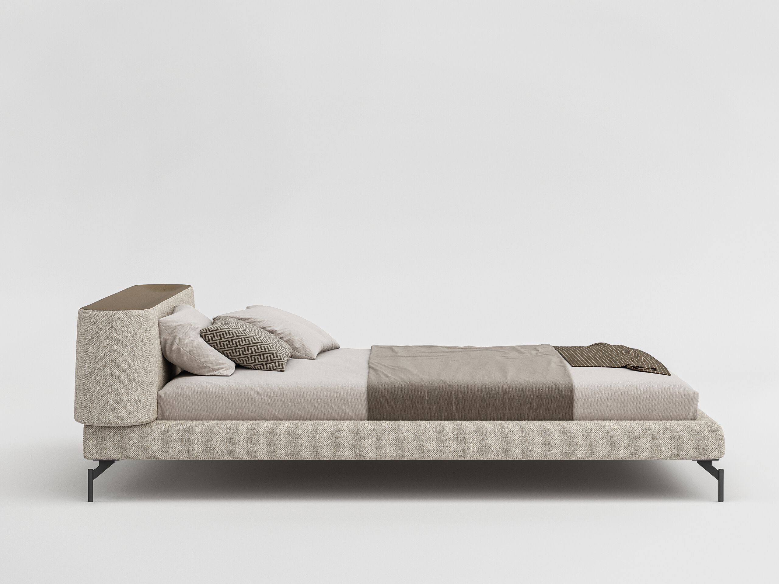 Двуспальная кровать с мягким изголовьем Woodsoft VERTIGO ARCH-00108797 - Вид №2