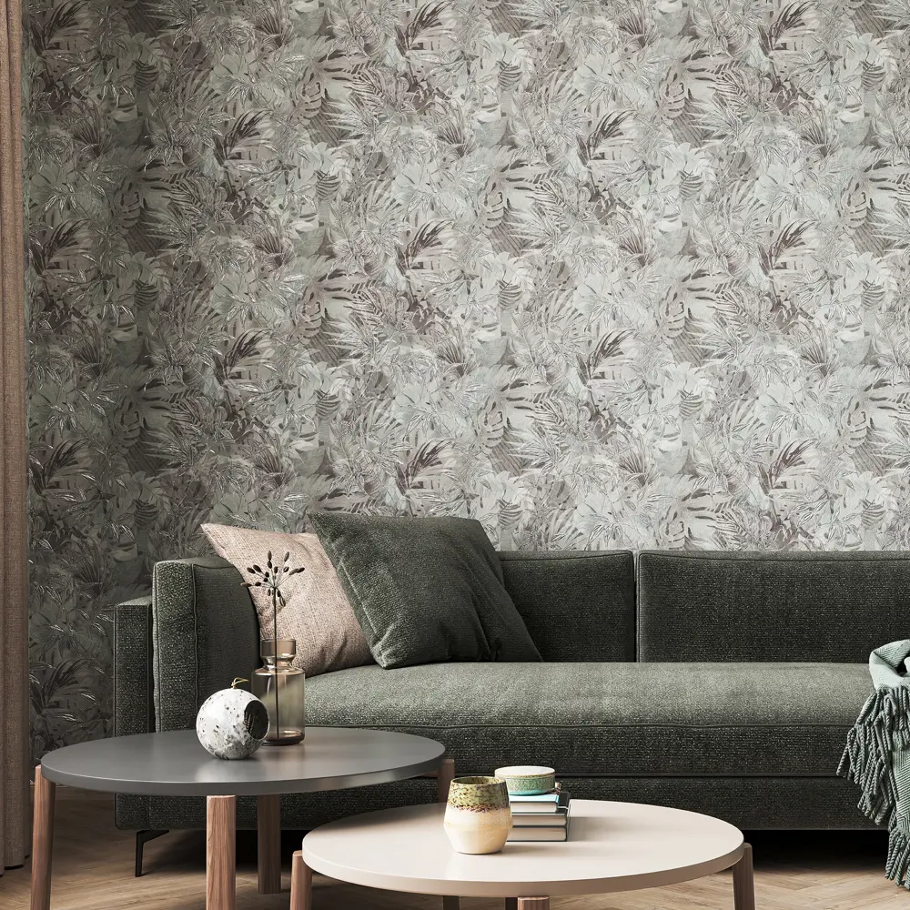 Обои флизелиновые Palitra Home Bionica серо-голубые 1.06 м 71843-46 STLM-2102205 - Вид №2