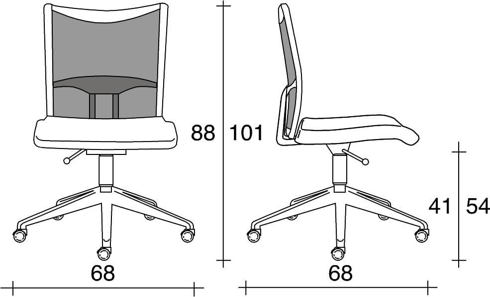 5-спицевое сетчатое вращающееся офисное кресло TALIN Avianet ARCH-00113151 - Вид №2