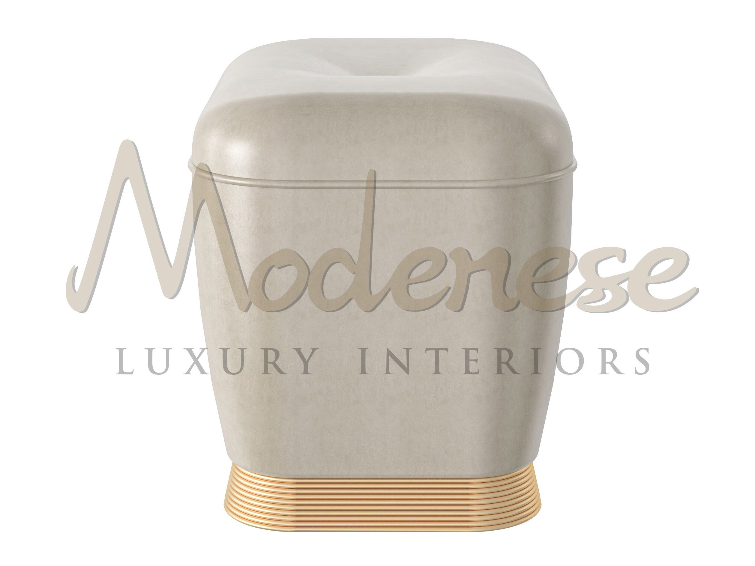 Кожаный квадратный пуф Modenese Luxury Interiors URBAN CHIC ARCH-00112201 - Вид №2