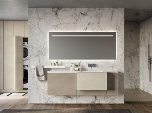 Подвесной шкаф для умывальника с зеркалом