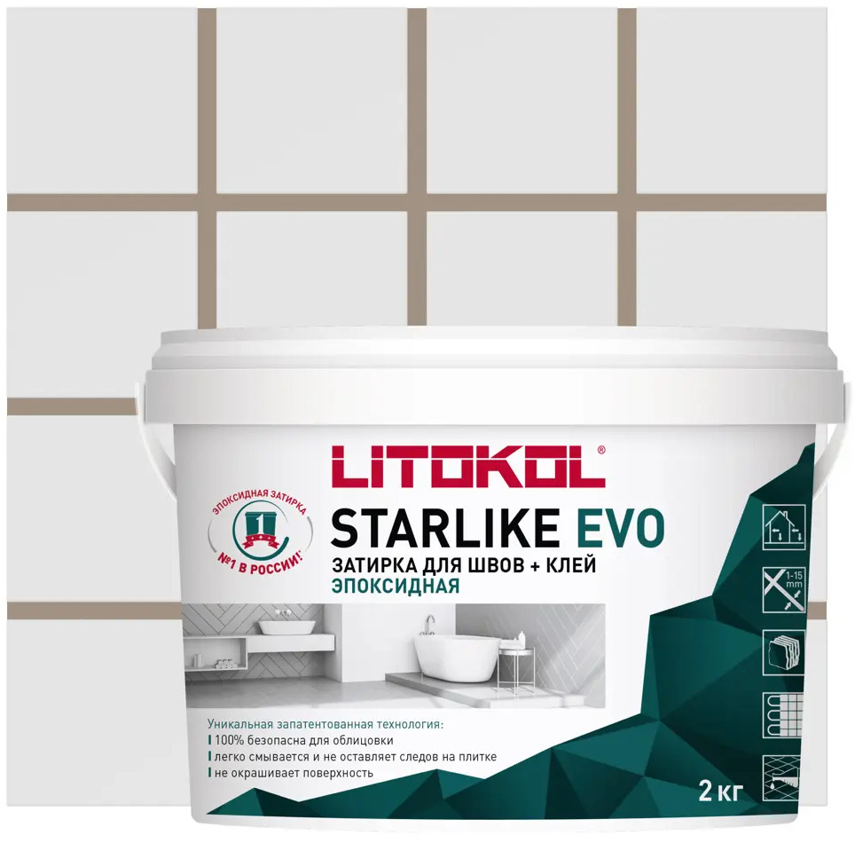 82860185 Затирка эпоксидная Litokol Starlike Evo S.225 цвет табачный 2 кг STLM-0037242