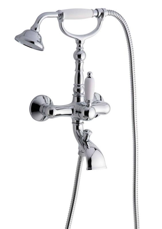 40011CO Смеситель Laguna с ручным душем для ванной, цвет хром-золото EMMEVI