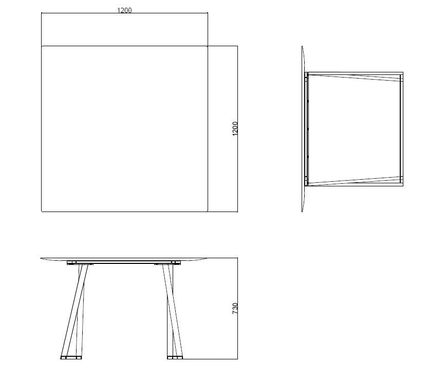 Квадратный мраморный стол Salvatori Dritto ARCH-00058688 - Вид №5