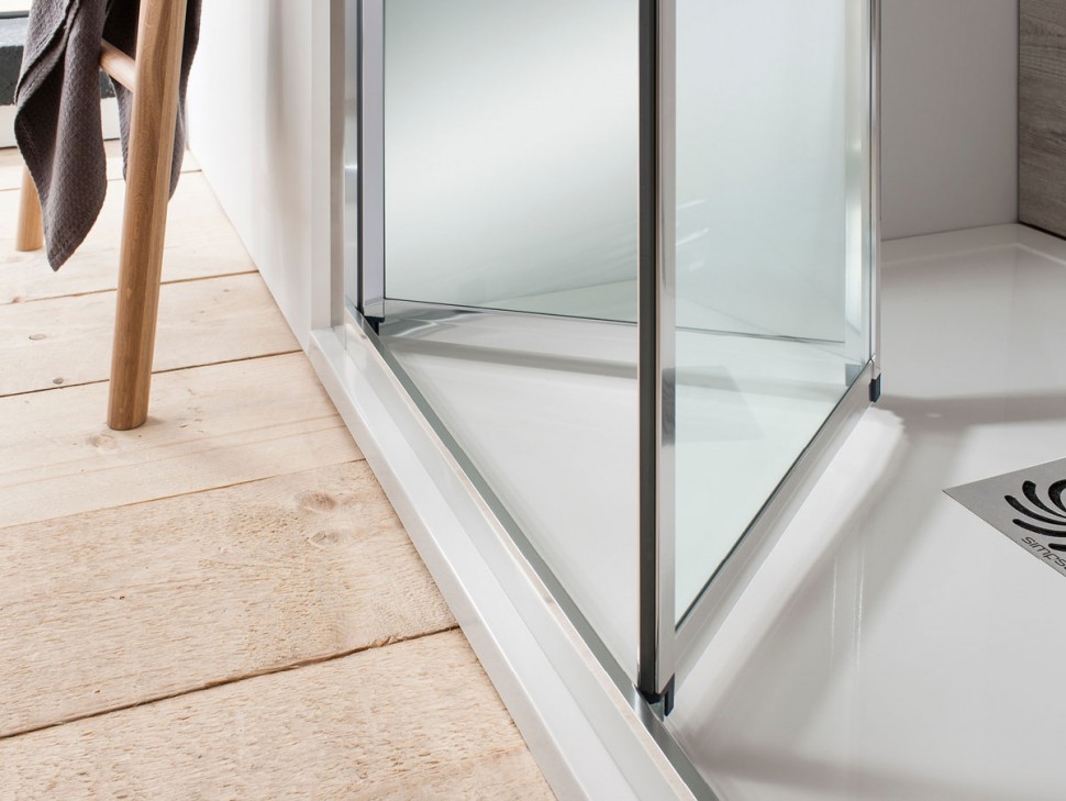 Дверь Bifold 1000mm c боковым экраном 900mm Britton Burlington EBFSC1000, ESPSC0900  - Вид №2