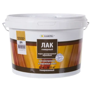 Лак тонированный водный цвета дуб 2.5 кг