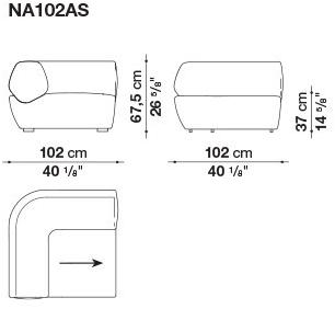 B&B Italia Модульный тканевый диван sun-id-1365656 - Вид №12