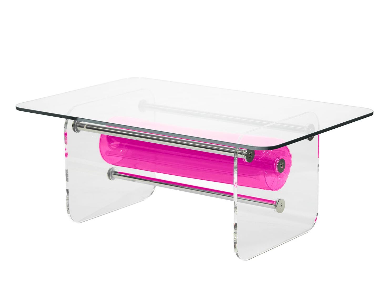 Прямоугольный журнальный столик из ПММА и стекла KUUMO COFFEE TABLE MW PINK ARCH-00109577 - Вид №1