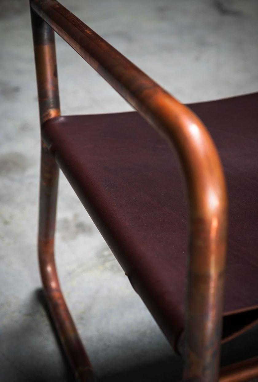 BAXTER Кожаное кресло с подлокотниками Rimini sun-id-1433898 - Вид №2