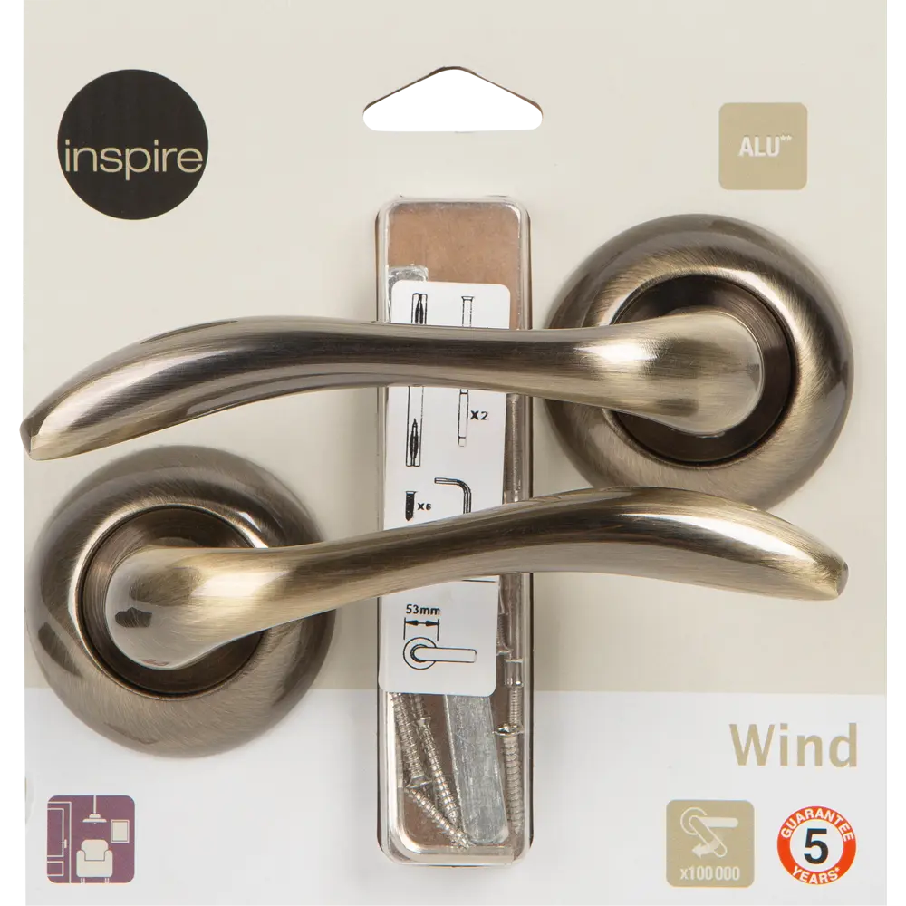 Дверная ручка Inspire «Wind», без запирания, комплект, цвет бронза 18808374 STLM-2190741  - Вид №3