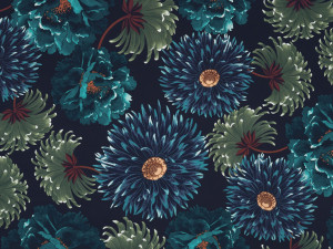 Ткань с цветочным рисунком