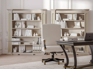 Деревянный модульный книжный шкаф