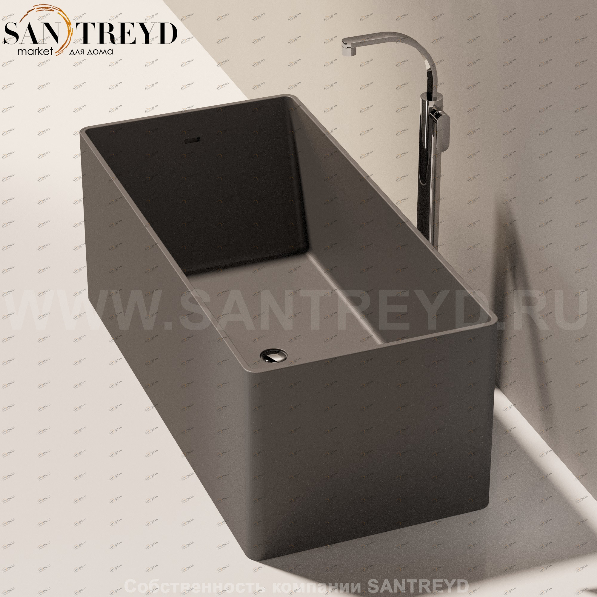 Flaminia WASH Ванна свободностоящая 150 см черная MW150.7006 Ceramica Flaminia MW1507006