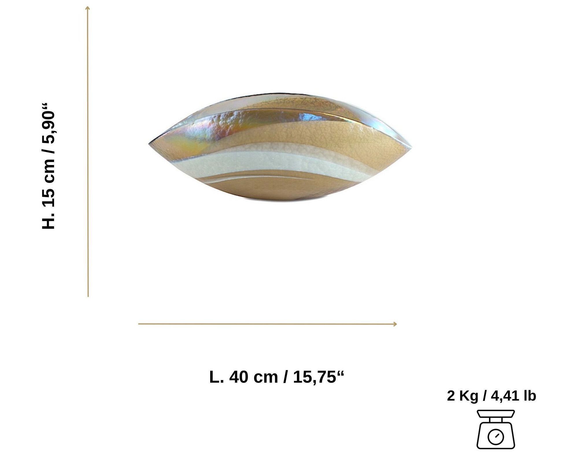 Центральные элементы из муранского стекла ручной работы YourMurano Shell ARCH-00002794 - Вид №6