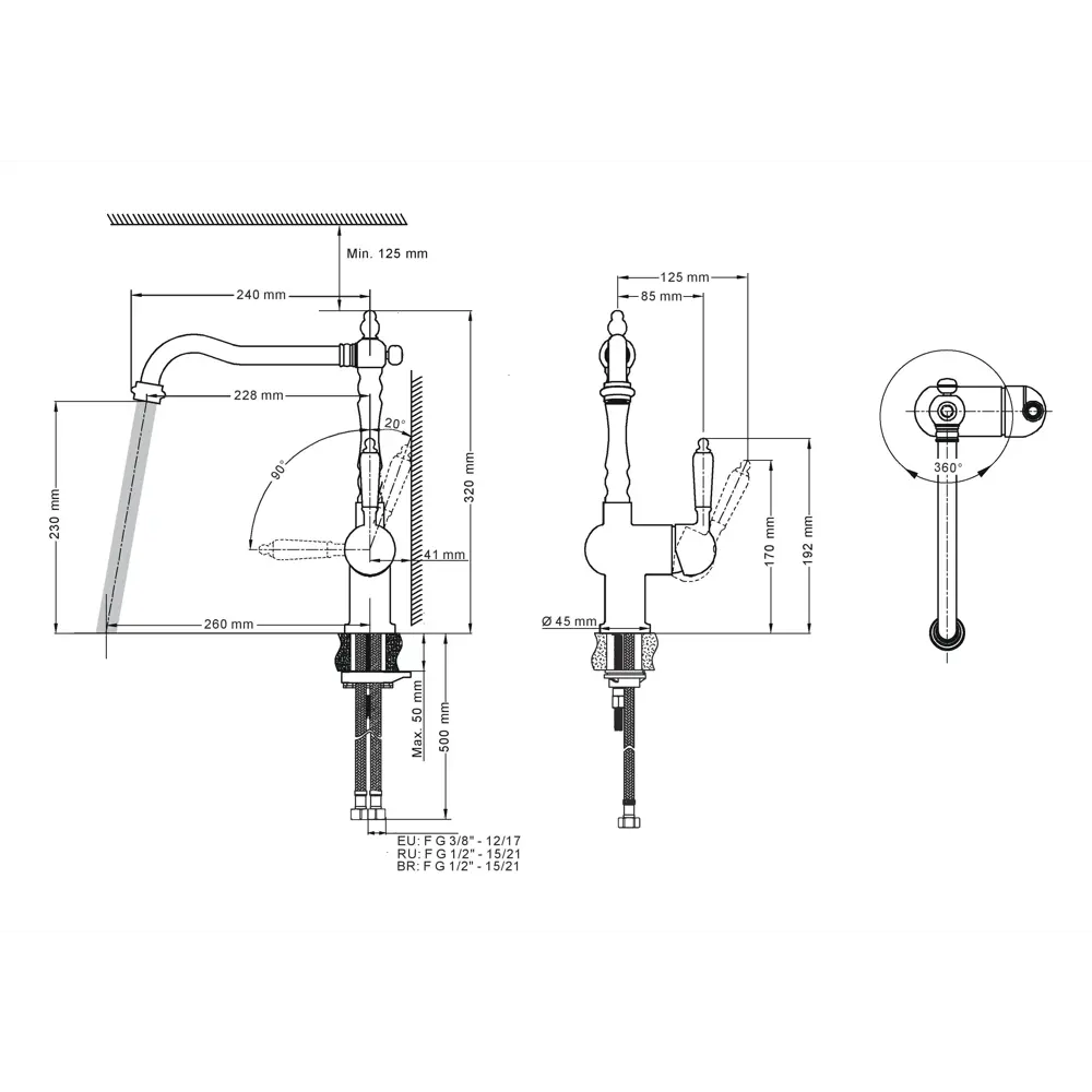 Кухонный смеситель Delinia Sara в бронзовом исполнении 82063095 STLM-0018541 - Вид №13