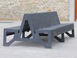 Двойная скамья из нержавеющей стали