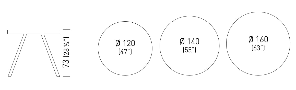 Круглый стол из ламината или Compactop® GABER Surfy 2027 ARCH-00095941 - Вид №6