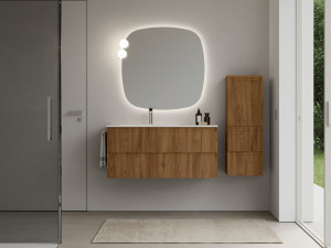 Подвесной туалетный столик с зеркалом