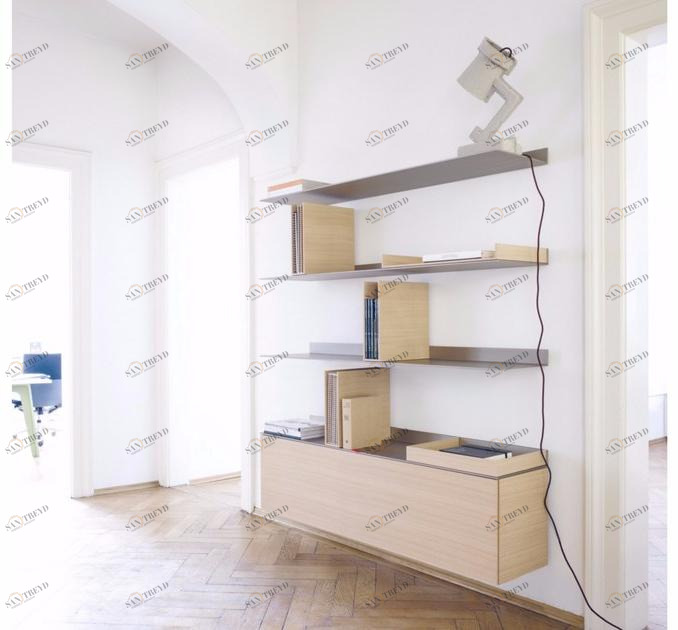 Schönbuch Настенный книжный шкаф из алюминия и дерева S7 Schonbuch sun-id-1506953