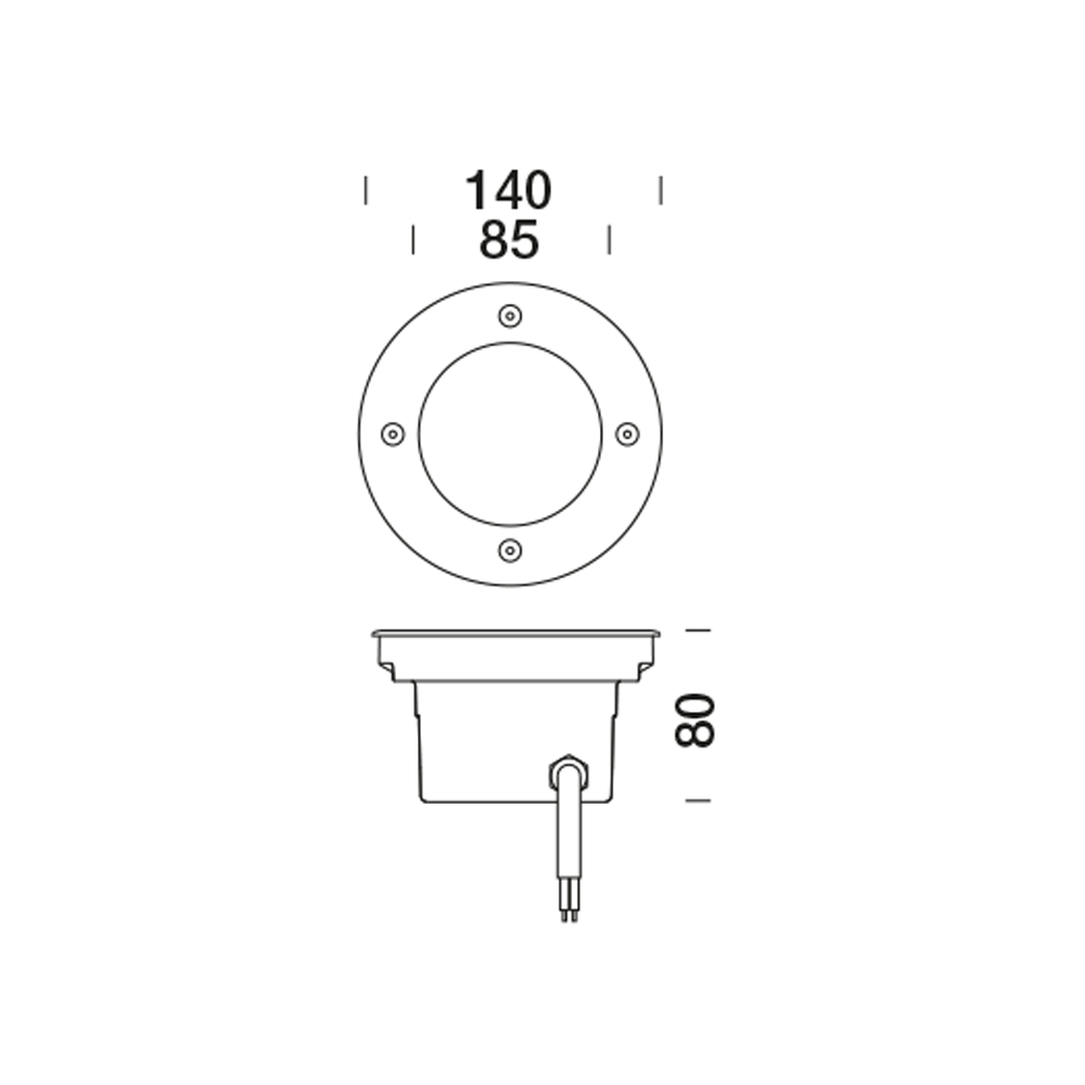 8302203 Встраиваемый в пешеходный пол Platek MINI  MINI - 8 LED RGBW 28° - Вид №18