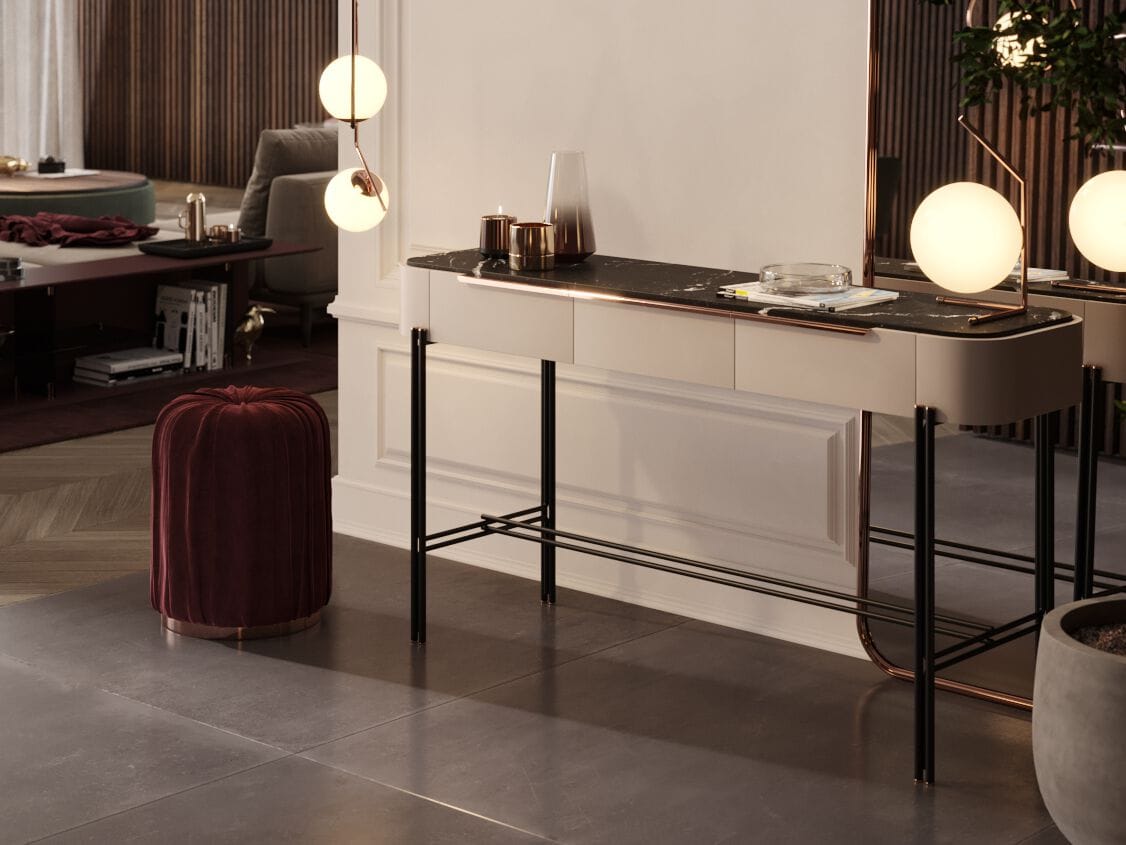 Прямоугольная консоль с ящиками PRADDY Natur ARCH-00146359 - Вид №6